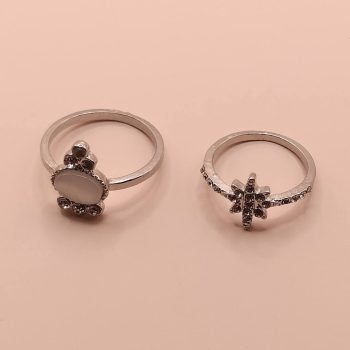 2 piece W 18k Gold plated Atrificale Ring💍