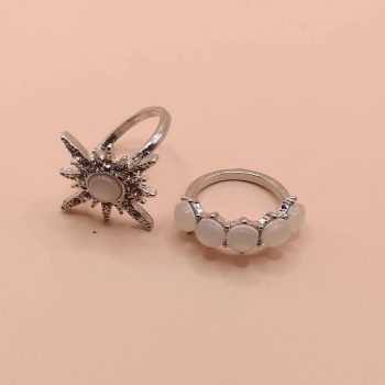 2 piece W 18k Gold plated Atrificale Ring