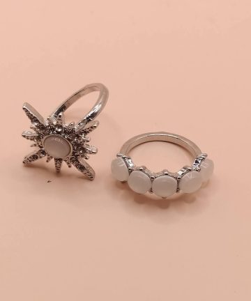 2 piece W 18k Gold plated Atrificale Ring