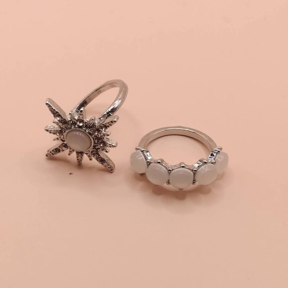 2 piece W 18k Gold plated Atrificale Ring