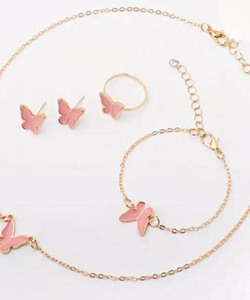 5 piece Nackless+ Rings + bracelet+ Earring Set