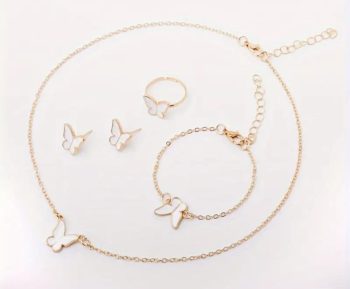 5 piece Nackless+ Rings + bracelet+ Earring Set