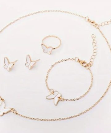 5 piece Nackless+ Rings + bracelet+ Earring Set