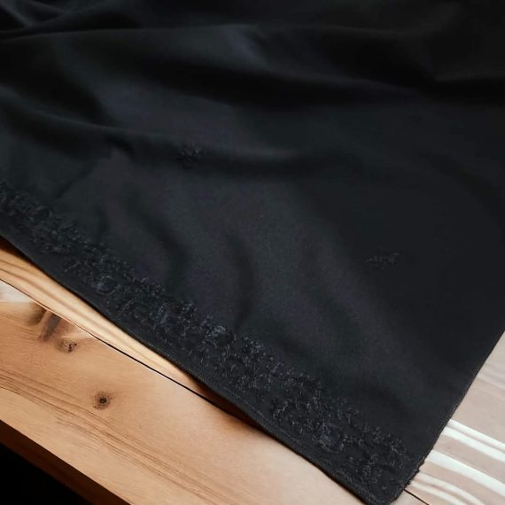 Summer black Swis lawn  Chadar For Women