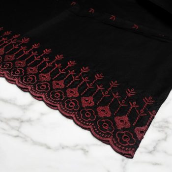 Summer black Bareeze Chicken lawn Chadar For Women