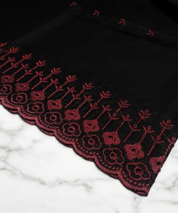 Summer black Bareeze Chicken lawn Chadar For Women