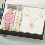 6 piece jewellery Set Watch + Nackless+ Ring +Earings + Bracelet