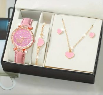6 piece jewellery Set Watch + Nackless+ Ring +Earings + Bracelet