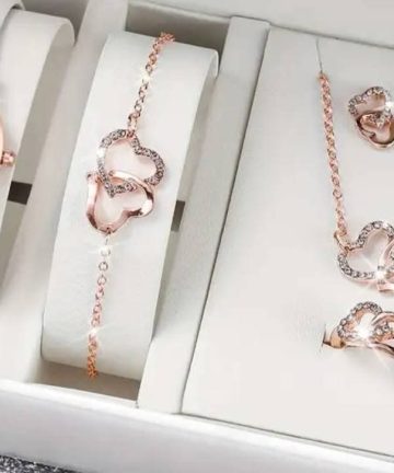 6 piece jewellery Set Watch + Nackless+ Ring +Earings + Bracelet