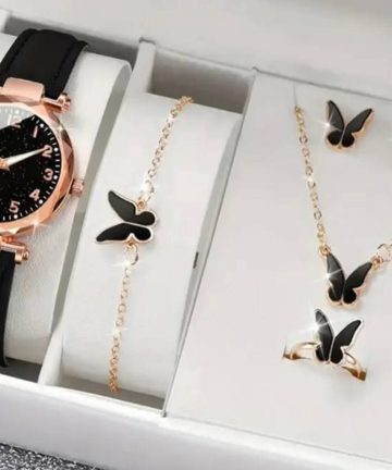 6 piece jewellery Set Watch + Nackless+ Ring +Earings + Bracelet