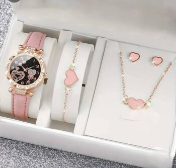 6 piece jewellery Set Watch + Nackless+ Ring +Earings + Bracelet