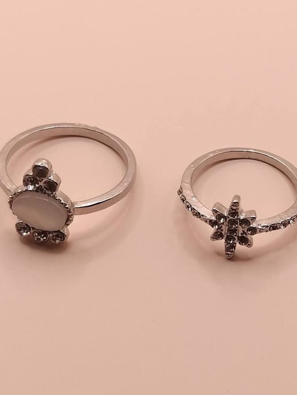 2 piece W 18k Gold plated Atrificale Ring💍