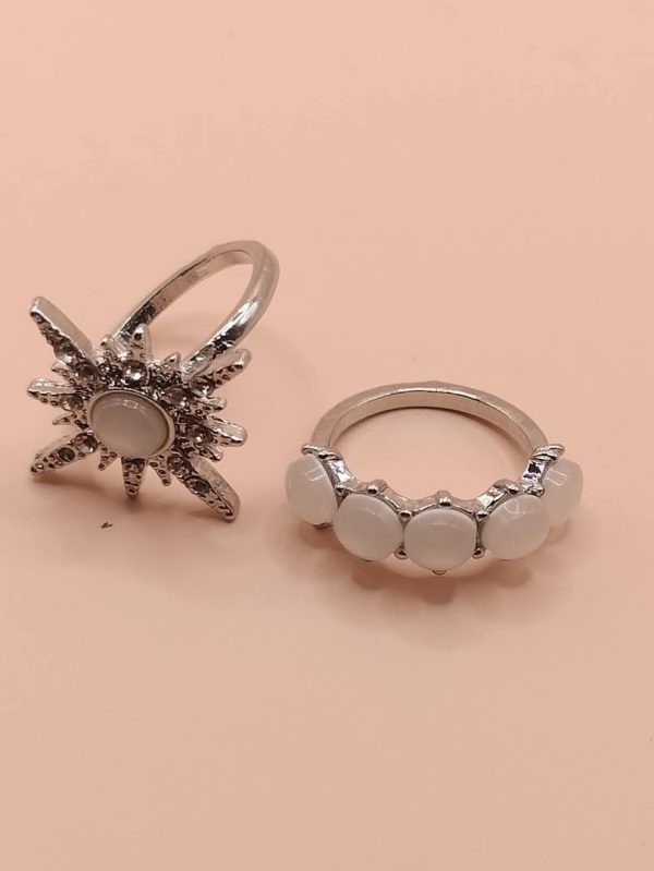 2 piece W 18k Gold plated Atrificale Ring