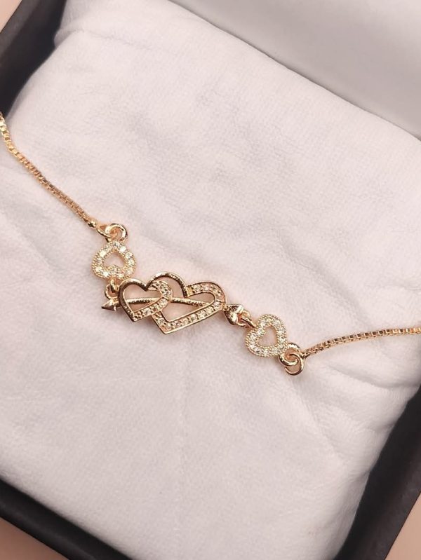 Gold plated Heart Design Bracelet