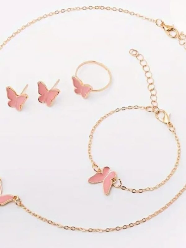 5 piece Nackless+ Rings + bracelet+ Earring Set