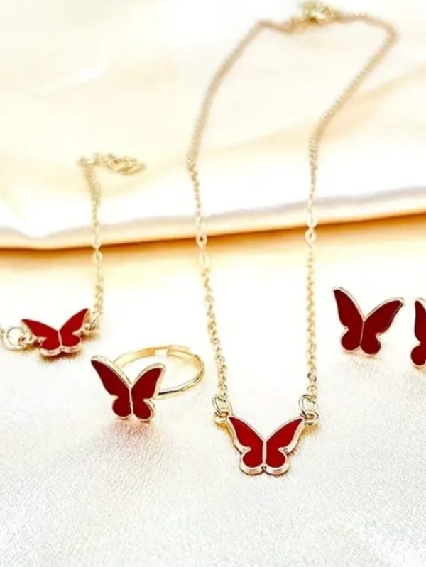 5 piece Nackless+ Rings + bracelet+ Earring Set