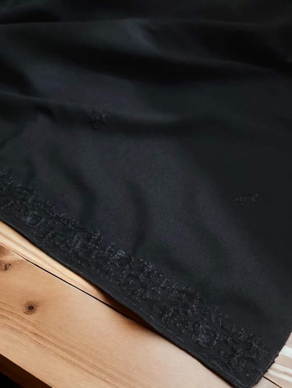 Summer black Swis lawn  Chadar For Women