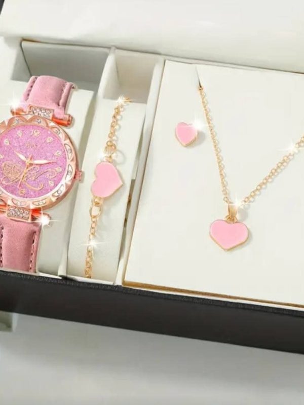 6 piece jewellery Set Watch + Nackless+ Ring +Earings + Bracelet