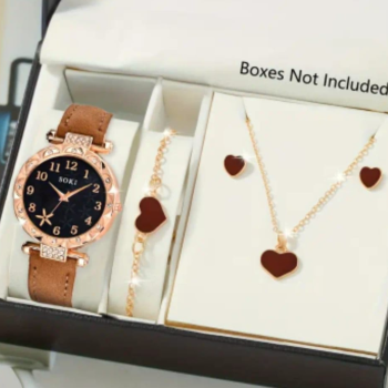 Elegant Women's Watch & Jewelry Gift Set – Multiple Styles & Colors