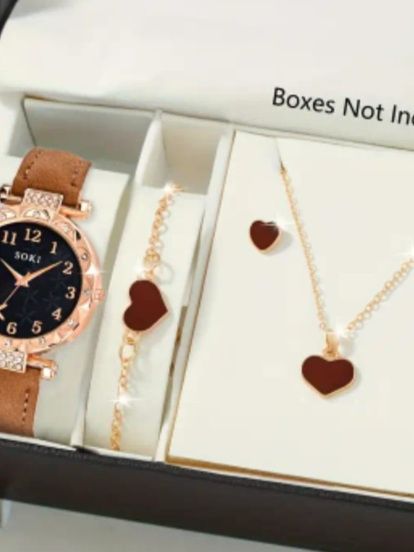 Elegant Women's Watch & Jewelry Gift Set – Multiple Styles & Colors