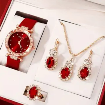 Elegant Women's Watch & Jewelry Gift Set – Multiple Styles & Colors