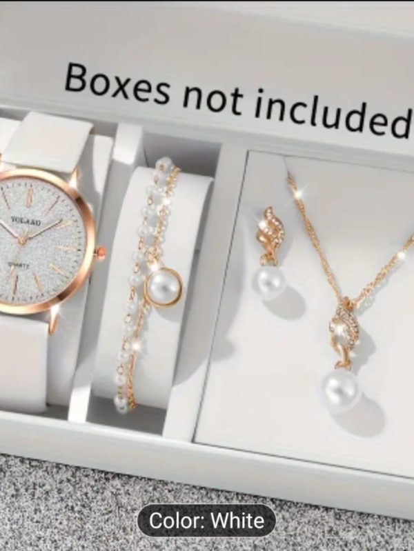 Elegant Women's Watch & Jewelry Gift Set – Multiple Styles & Colors