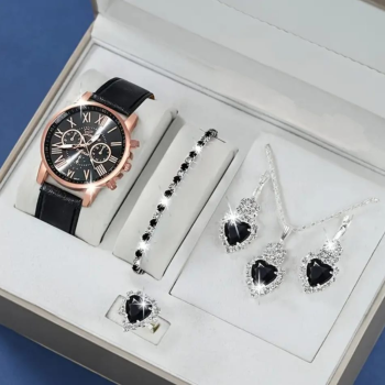 Elegant Women's Watch & Jewelry Gift Set – Multiple Styles & Colors