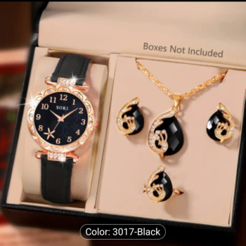 Elegant Women's Watch & Jewelry Gift Set – Multiple Styles & Colors