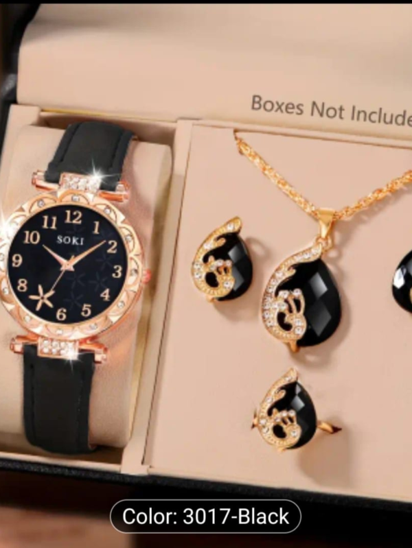 Elegant Women's Watch & Jewelry Gift Set – Multiple Styles & Colors