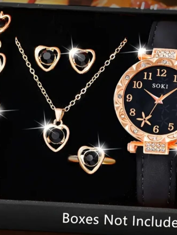 Elegant Women's Watch & Jewelry Gift Set – Multiple Styles & Colors